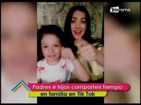 Padres e hijos comparten tiempo en familia en Tik Tok