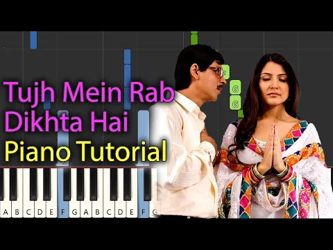 Download MP3 Tujh Mein Rab Dikhta Hai Piano Tutorial Notes & MIDI | Rab Ne Bana Di Jodi