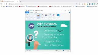 PHP Tutorial Error Handling