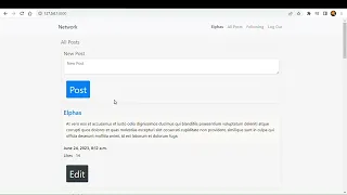 CS50 s Web Programming with Python JavaScript Project 4 - Network