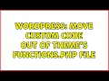 Wordpress Move custom code out of theme s functions php file