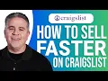 How to Sell Faster on Craigslist QUICK Guide