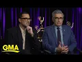 Emmys hosts Dan and Eugene Levy dish on award show prep