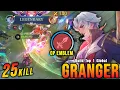 Lagu 25 Kills!! New OP Emblem for Granger (AFTER NERF) - Build Top 1 Global Granger ~ MLBB