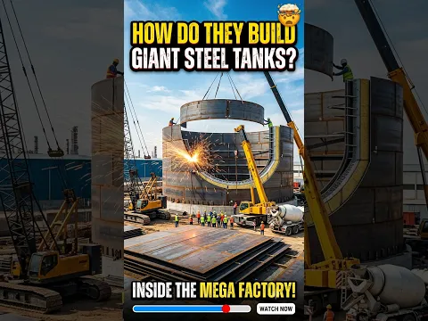 How Do They Build Giant Steel Tanks 🤯