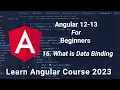 Class 14 What is Data Binding Angular Tutorial For Beginners in Hindi 2023