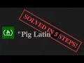 FreeCodeCamp - Pig Latin