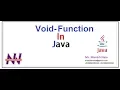 Java Tutorial For Beginners How to Make a Non Return Type Function in java Manish Nain