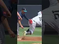 Trent Grisham pops off the base after a double