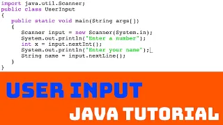 How To Get User Input In Java Java Tutorial 6