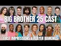 Big Brother 25 Cast First Impressions Rankings
