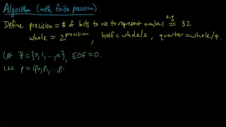 IC 5 12 Finite-precision arithmetic coding - Setup