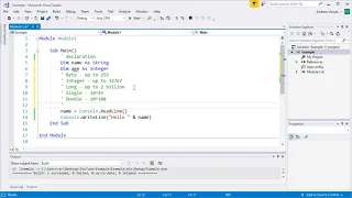 Visual Basic - How to Declare and Define the Value of a Variable