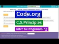 Creating Functions Lesson 5 12 Tutorial with Answers Code org CS Principles
