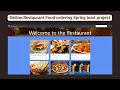 Online Food Ordering System Project in Spring Boot Java MySQL