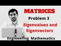 Eigenvalues Repeated and Eigenvectors of a real matrix Non Symmetric Problem 3