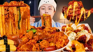 새벽에 먹고 싶은거 다 시켜서 먹방!🔥 맵기4단계 마라샹궈+맘스터치 핫치즈싸이순살+계란초밥+자메이카통다리구이+라면 6봉+ 핫치즈밤치킨 ... 레전드 먹방 브이로그 MUKBANG