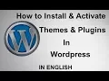 How to Install and Activate Themes and Plugins in Wordpress ENGLISH