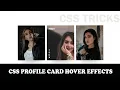 Pure css Profile card hover effect user card