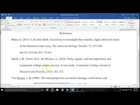 Basic for Format APA Style References Page Quick Demo
