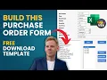 Build This Excel Purchase Order System with VBA FREE Template Included