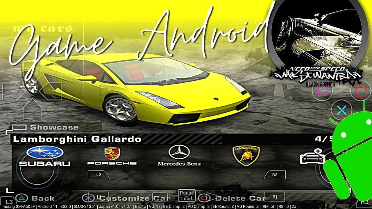 Play Need For Speed Most Wanted Black Edition PS2 Emulator  Damon PS2 PRO NFS Android Gameplay 2021
