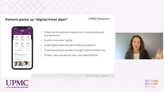 Connecting Patients to their Care with MyUPMC UPMC Virtual Health Conference UPMC
