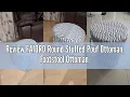 Review FAIORD Round Stuffed Pouf Ottoman Footstool Ottoman for footrest Floor Chair for Living Roo