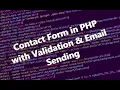 Contact form using PHP Sending Mail using Swift Mailer - Part 4