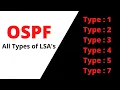 All Types of LSA s in OSPF Depth Explanation of OSPF LSAs Type 1 to Type 7 LSAs