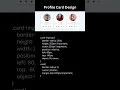 Profile Card Design