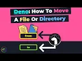 Deno - How To Move A File Or Directory By Using The Deno Runtime API No URL Imports