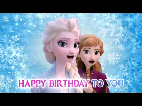 Download MP3 【Happy Birthday sing along video】Frozen Elsa \u0026 Anna