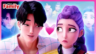 rumi u0026 jinu secretly flirting for 4 minutes kpop demon hunters netflix family