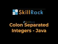 Accepting colon separated integer values in Java