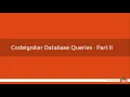 09 - Codeigniter Basic Concepts Database Query