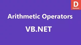VB Net Arithmetic Operators