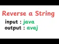 reverse a string in java program