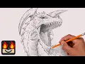 How To Draw a Dragon Sketch Tutorial