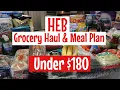 HEB GROCERY HAUL UNDER 180 AND WEEKLY MEAL PLAN FAMILY OF 4