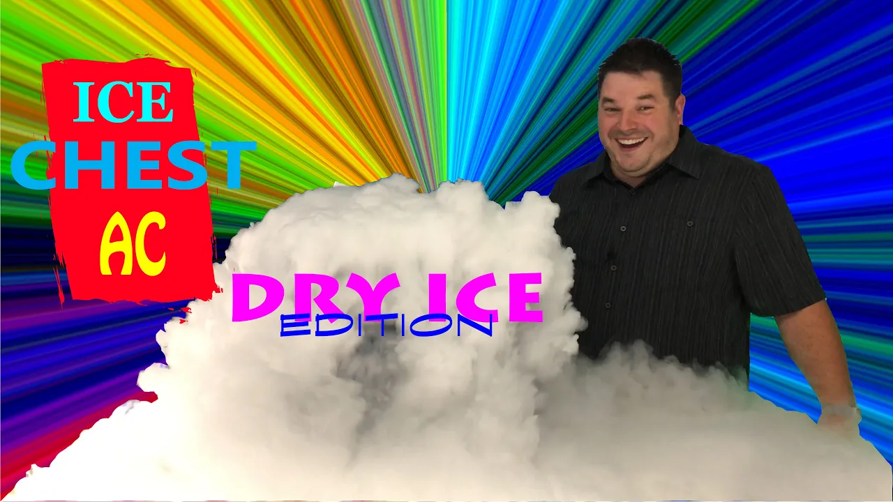 DIY homemade air conditioner with dry ice.