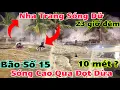 Bão Số 15 (koto) Nha Trang Sóng Dữ Dội Cao Gần 10 mét qua đọt dừa luôn xe chạy qua quá nguy hiểm