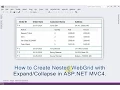 Nested WebGrid with in ASP NET C