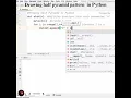 Drawing half pyramid pattern in Python Programming Prof Antony Vijay