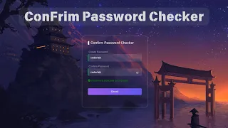 Confirm Password Validation Using HTML CSS And Javascript
