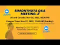 SimonThuta Q A Zoom Meeting Ep - 2 in Burmese Yangon Time Nov 27 2022 11 00 AM on Sunday