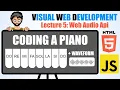 Piano app and visualizer HTML Canvas JavaScript
