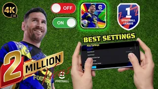 100% Best Play Settings In Efootball 2025 Mobile || Best Setting eFootball 2025  🔥🔥🔥