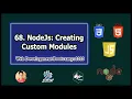 Backend Tutorial Creating Custom Modules in Node Using NodeJs Web Development Tutorials