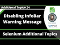 Selenium - Disabling InfoBar warning Chrome is being controlled by automated test software